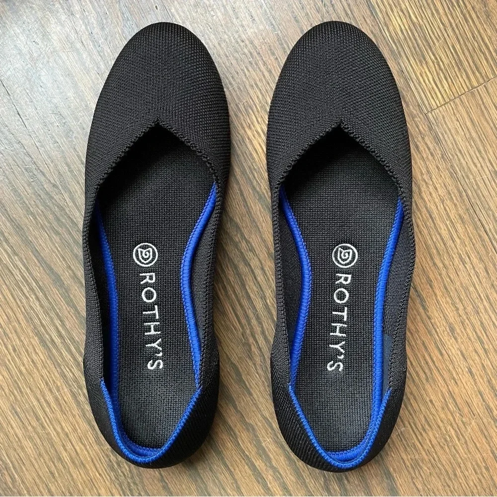 Rothy's Women’s The Flat True Black Round Toe - Size 9 - Picture 13 of 13